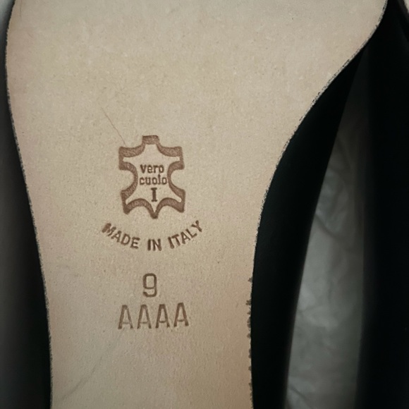 Renzo Fontanelli Black High Heel Leather Pumps, Size 9 AAAA, Made In Italy, EUC. - Picture 6 of 9